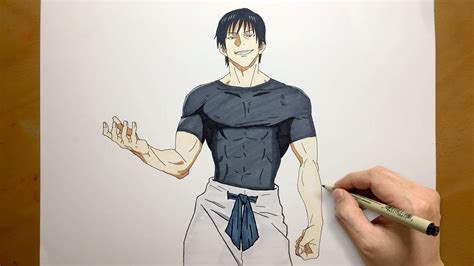 How to Draw Toji Fushiguro from Jujutsu Kaisen | step by step | Draw anime | Anime Drawing - YouTube