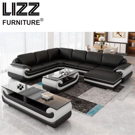 Corner Sofas Living Room Furniture Sets Miami Modern Leather Corner ...