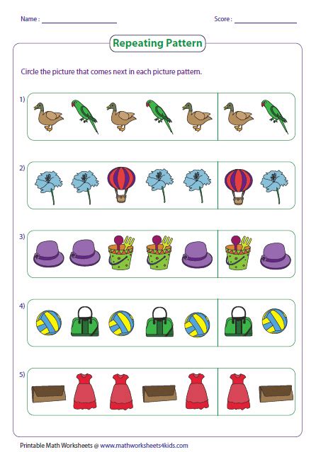 Pattern Worksheets