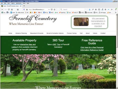 Ferncliff Cemetery Web Site - A Case Study - nSiteful Web Builders