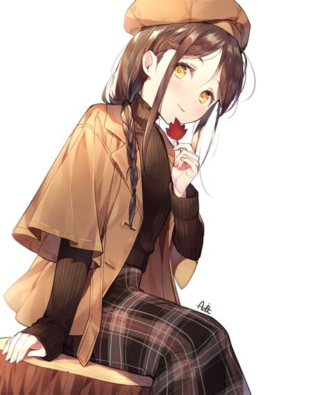 Beautiful Anime Girl Brown Hair