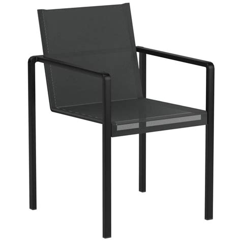 Black Alura 55 Outdoor Dining Armchair by Royal Botania, Belgium For ...