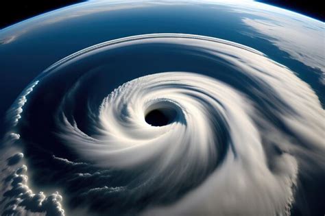 Premium AI Image | Aerial view of hurricane from space Weather cloud ...