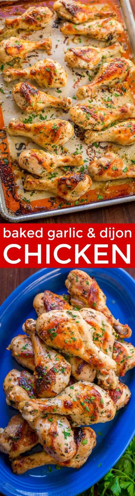 Baked Chicken Legs recipe with garlic, lemon and dijon. An easy and excellent chicken marinade ...