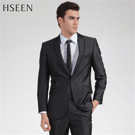 the hseen men's suits suits groom wedding dress suit men suit slim ...