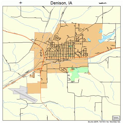 Denison Iowa Street Map 1919945