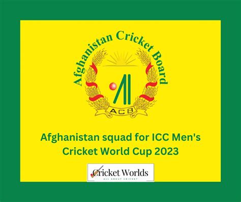 Afghanistan squad for ICC Men's Cricket World Cup 2023 - Cricket Worlds