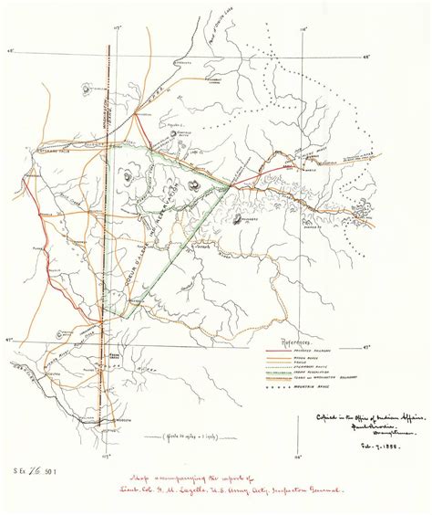 Historic Map : 1888 [Map of Coeur d'Alene Indian Reservation, Idaho Territory] : Vintage Wall ...