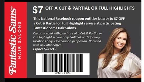 Fantastic Sam's $7 off coupon Good on Cut & Color. - al.com