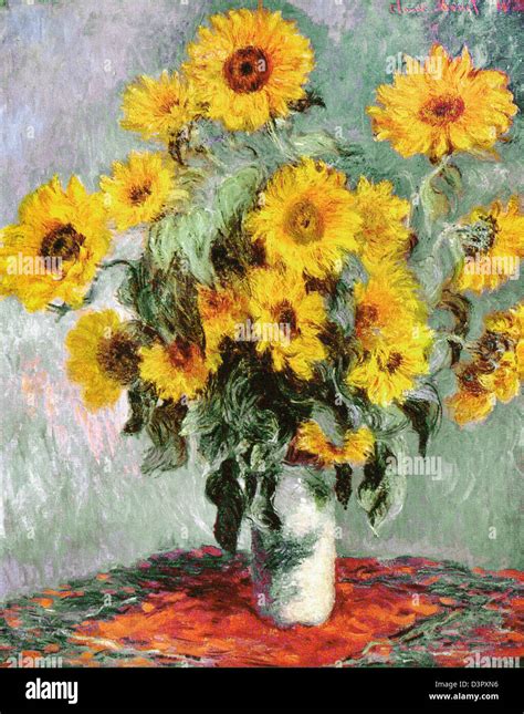 Bouquet of sunflowers 1881 oil hi-res stock photography and images - Alamy