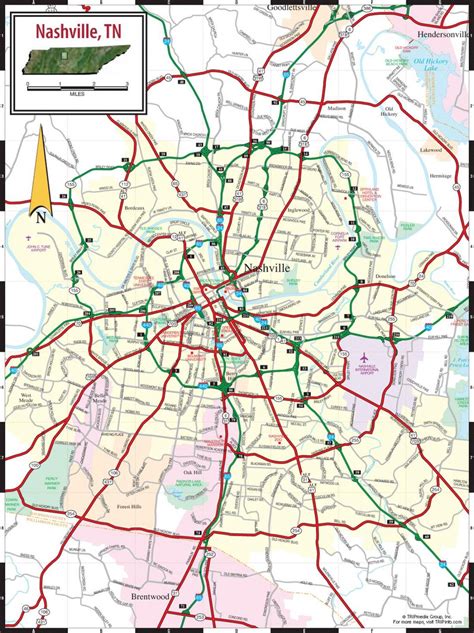 Map of Nashville neighborhoods - Neighborhood map of Nashville ...