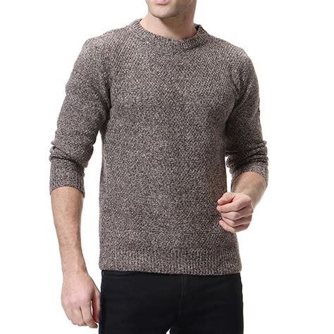 Men Sweater New Arrival Casual Solid O Neck Basic Sweater Male Winter&Autumn Easy Match Sweaters ...