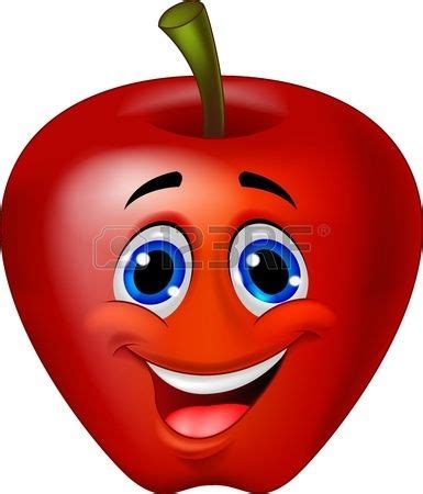 Dibujo animado de manzana roja sonriendo. Foto de archivo. Alphabet Activities Preschool ...