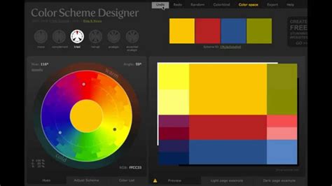 Colour scheme design - How to Use ColorSchemeDesigner.com - YouTube