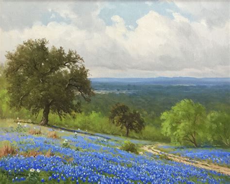 Porfirio Salinas - " Bluebonnet " - #1381 | Texas Art | Vintage Texas ...