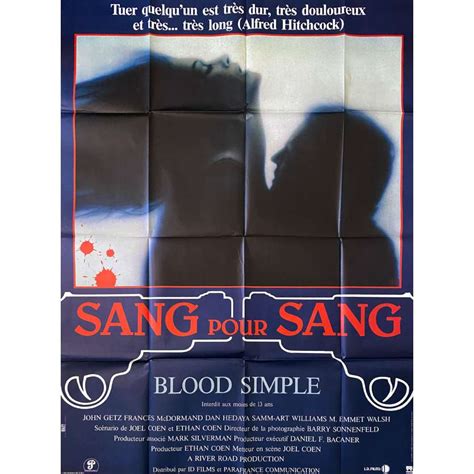 BLOOD SIMPLE French Movie Poster - 47x63 in. - 1984