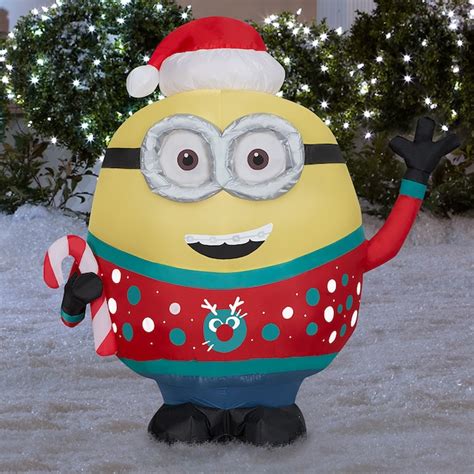 Universal 3.51-ft Lighted Minion Otto Christmas Inflatable at Lowes.com