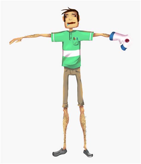 2d Character T Pose, HD Png Download - kindpng