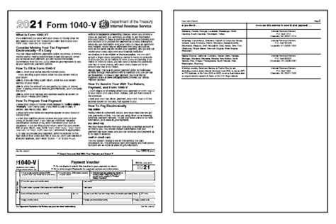 Form 1040 V Printable - Printable Forms Free Online