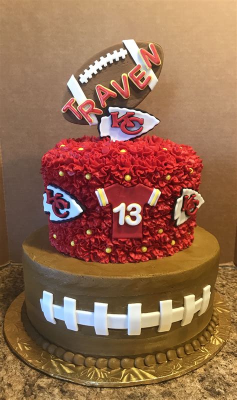 Kansas City Chiefs Symbol On Wedding Cake