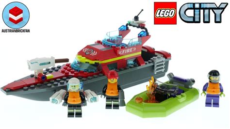 LEGO City Fire Rescue Boat Toy, Floats On Water Set 60373 | atelier ...