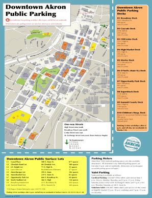 Fillable Online Parking Map - Downtown Akron Getting Around Fax Email Print - pdfFiller