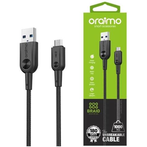 Oraimo 2A Fast Charger Type C OCD-C21 1m USB Type C Cable - Almiria Techstore Kenya