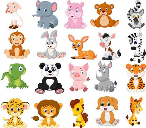 Bonitas tarjetas de animales | Descargar Vectores gratis | Baby animal nursery art, Baby animal ...