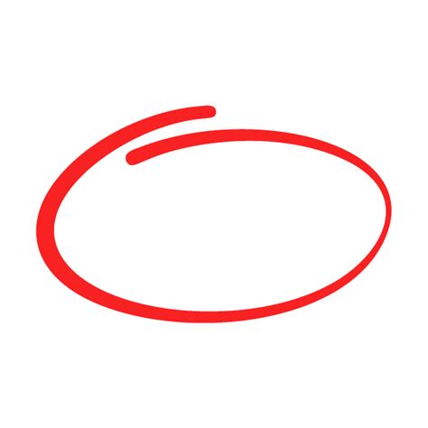 Red Circle Thick Png Graphic