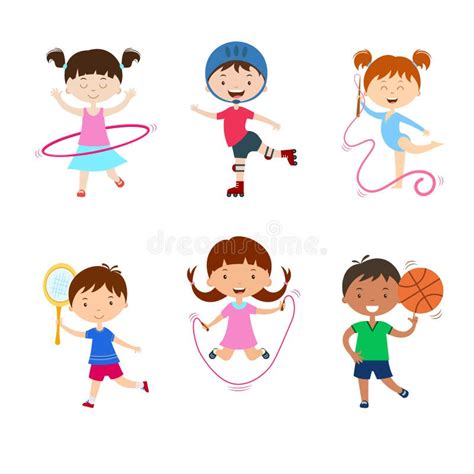 Summer Kids Activities Outdoors Stock Vector - Illustration of outdoors, little: 44760336