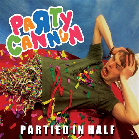 For anyone who enjoyed the Party Cannon show poster, here's the cover of their Partied In Half ...