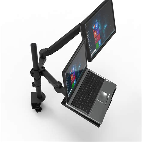 Steel Laptop/iPad Tablet Tray attachment for MDM10- & MMS10- series VESA Monitor Arm Stands ...