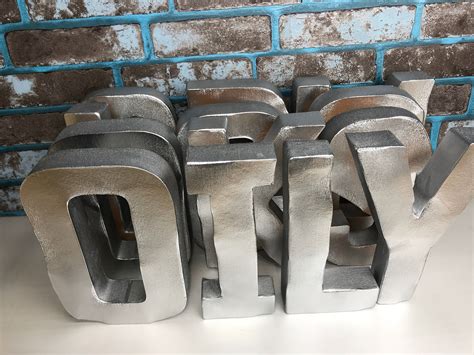 12 Metal letters Custom Metal sign Wall Letters Metal | Etsy