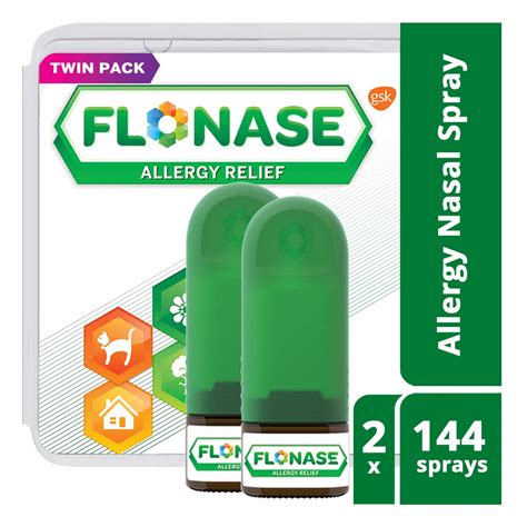 Flonase Allergy Relief Nasal Spray, Allergy Medicine 24 Hour Non-Drowsy ...