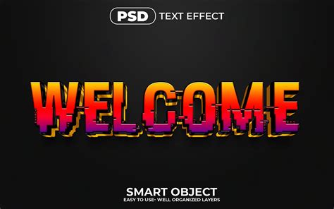 Welcome 3D Editable Psd Text Effect Graphic by mdjahidul99519 ...