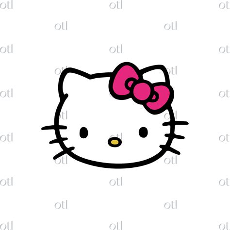 Hello Kitty Head SVG – OverTheLuna