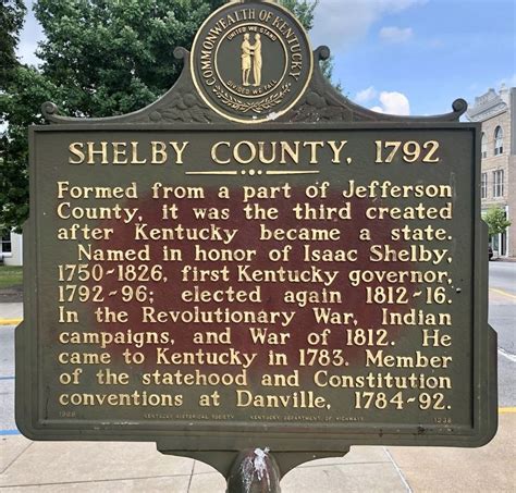 Shelby County, 1792 Historical Marker