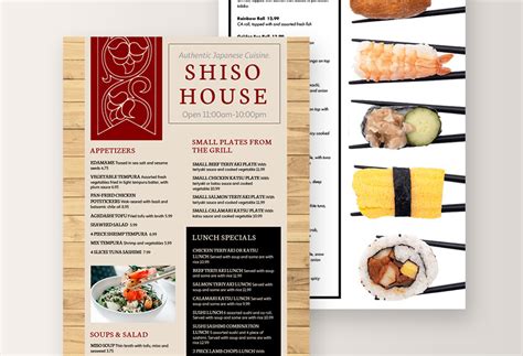 Japanese Menu Template Designs - Easy to Edit - MustHaveMenus