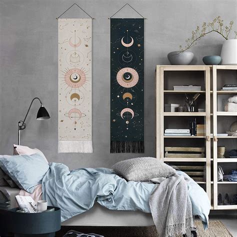 Clearance! Ikeay Modern Home Moon Moon Wall Tapestry Decor the Change Wall Art Decoration Hangs ...