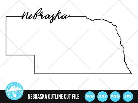 Nebraska Outline with Text SVG Files Nebraska Cut Files | Etsy