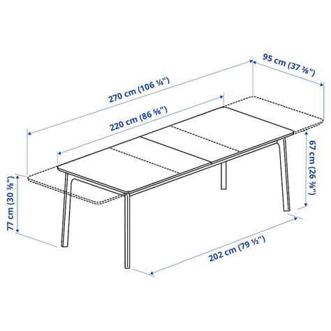 MELLANSEL Extendable table, brown, 220/270x95 cm - IKEA