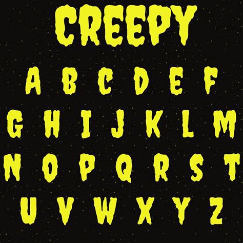 Creepy font svg / drippy font svg / font svg / 26 alphabet svg | Etsy