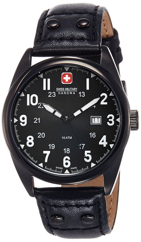 Swiss Military Hanowa Men's Sergeant 06-4181-13-007 Black Leather ...