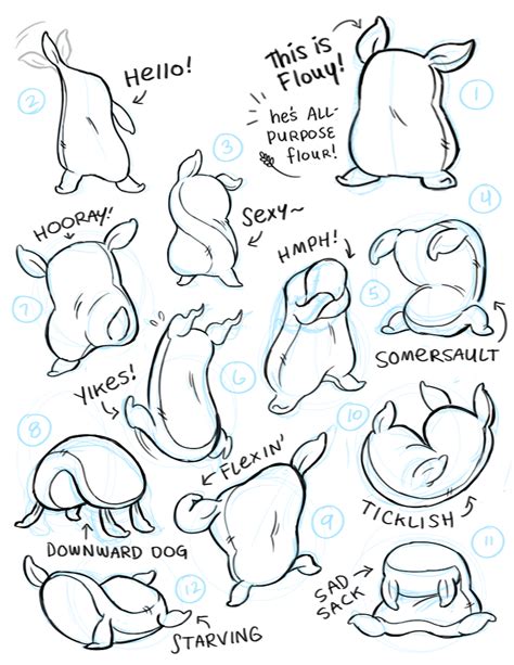 Flour Sack Character Sheet | Animation sketches, Animated drawings ...