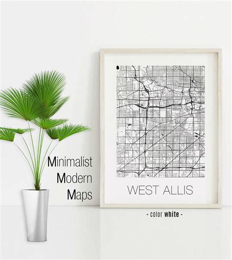 West Allis Wisconsin West Allis WI Map West Allis Map West - Etsy