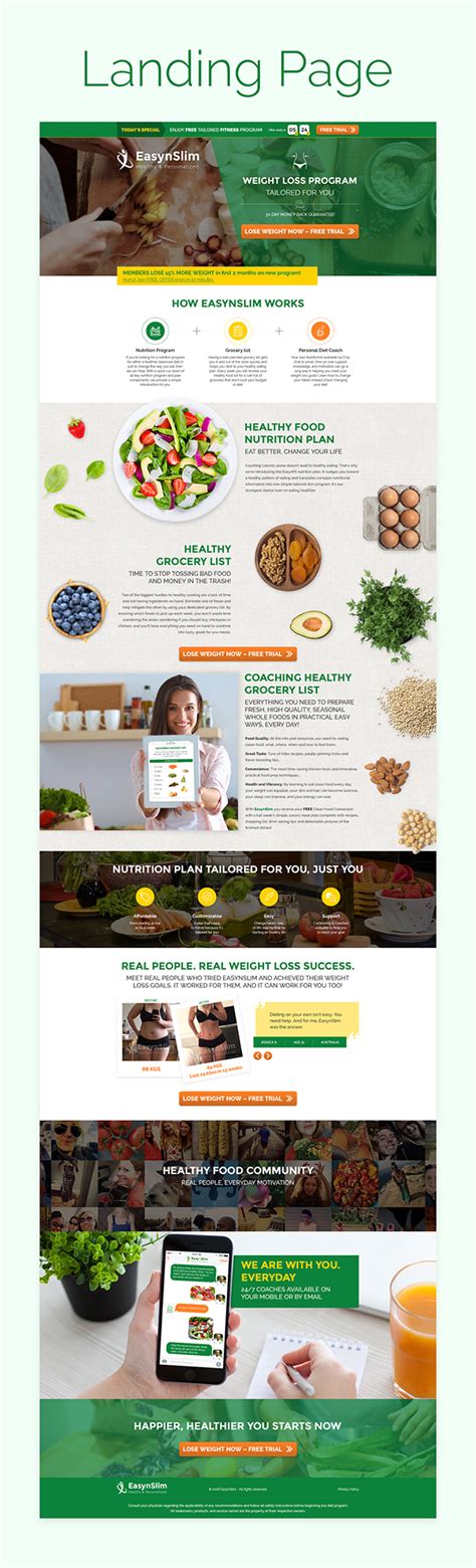 Wellness, Nutrition Website Design on Behance