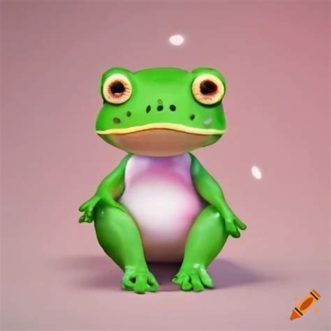 Adorable baby frog in sanrio character costume on Craiyon