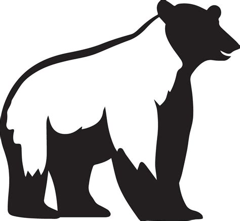 Polar bear vector silhouette illustration black color 27475783 Vector ...