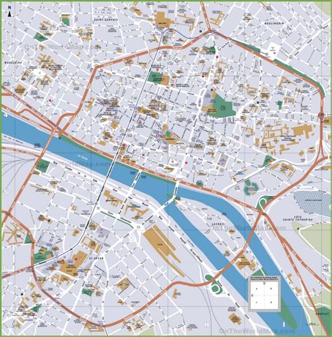 Rouen Tourist Map