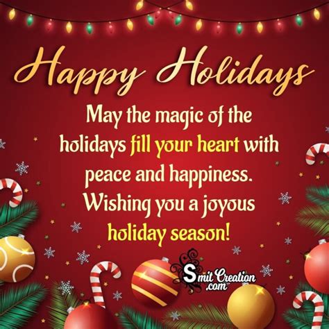 Happy Holidays Wishes Messages Images - SmitCreation.com